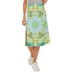 Green Marble Midi Panel Skirt by 3cl3ctix