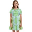 Green Marble Kids  Puff Sleeved Dress View1