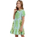 Green Marble Kids  Puff Sleeved Dress View3