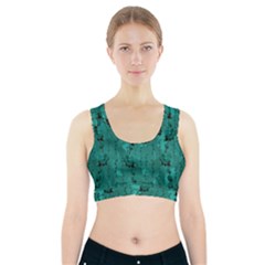 Vintage Rose Buds  Blooming In Color Decorative Sports Bra With Pocket by pepitasart