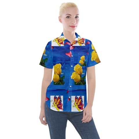 Backgrounderaser 20220425 173842383 Women s Short Sleeve Pocket Shirt by marthatravis1968