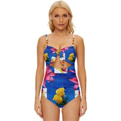 Backgrounderaser 20220425 173842383 Knot Front One-piece Swimsuit