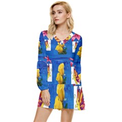 Backgrounderaser 20220425 173842383 Tiered Long Sleeve Mini Dress