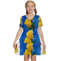 Backgrounderaser 20220425 173842383 Kids  Short Sleeve Tiered Mini Dress