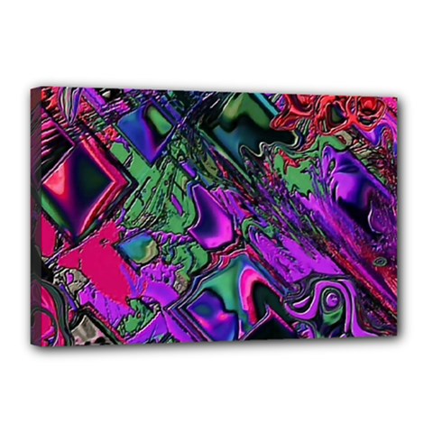 Neon Aquarium Canvas 18  X 12  (stretched) by MRNStudios