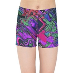 Neon Aquarium Kids  Sports Shorts by MRNStudios