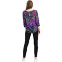 Neon Aquarium Chiffon Quarter Sleeve Blouse View2