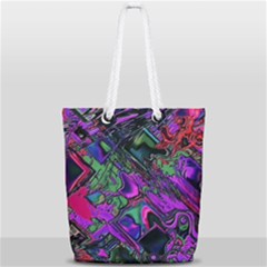 Neon Aquarium Full Print Rope Handle Tote (small) by MRNStudios