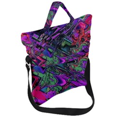 Neon Aquarium Fold Over Handle Tote Bag by MRNStudios