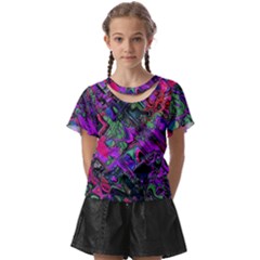 Neon Aquarium Kids  Front Cut Tee by MRNStudios