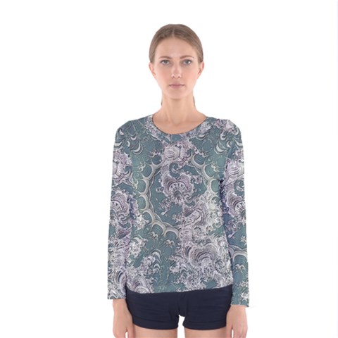 Seaweed Mandala Women s Long Sleeve Tee by MRNStudios