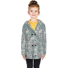 Seaweed Mandala Kids  Double Breasted Button Coat by MRNStudios