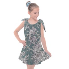 Seaweed Mandala Kids  Tie Up Tunic Dress by MRNStudios