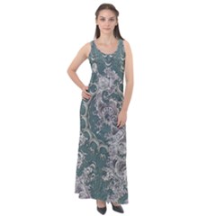 Seaweed Mandala Sleeveless Velour Maxi Dress by MRNStudios