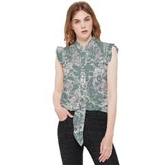 Seaweed Mandala Frill Detail Shirt by MRNStudios