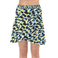 Digital Animal  Print Wrap Front Skirt by Sparkle