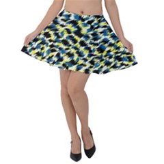 Digital Animal  Print Velvet Skater Skirt by Sparkle