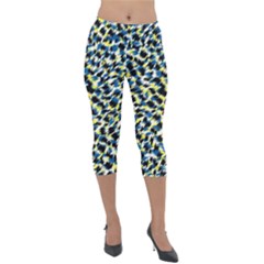 Digital Animal  Print Lightweight Velour Capri Leggings  by Sparkle