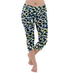 Digital Animal  Print Lightweight Velour Capri Yoga Leggings by Sparkle