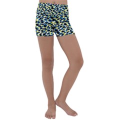 Digital Animal  Print Kids  Lightweight Velour Yoga Shorts by Sparkle