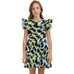 Digital Animal  Print Kids  Winged Sleeve Dress