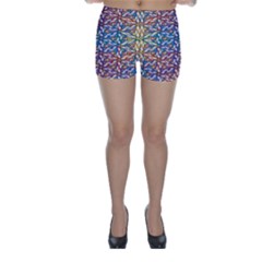 Colorful Flowers Skinny Shorts by Sparkle