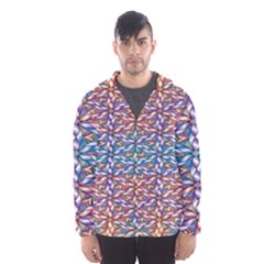 Colorful Flowers Men s Hooded Windbreaker by Sparkle