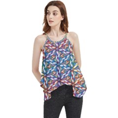 Colorful Flowers Flowy Camisole Tank Top by Sparkle