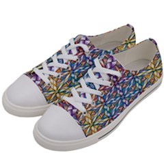 Colorful Flowers Women s Low Top Canvas Sneakers by Sparkle