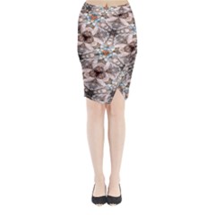 Digital Illusion Midi Wrap Pencil Skirt by Sparkle