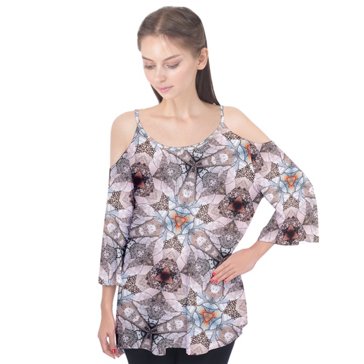 Digital Illusion Flutter Sleeve Tee 