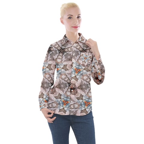 Digital Illusion Women s Long Sleeve Pocket Shirt by Sparkle