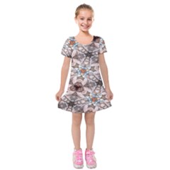 Digital Illusion Kids  Short Sleeve Velvet Dress by Sparkle