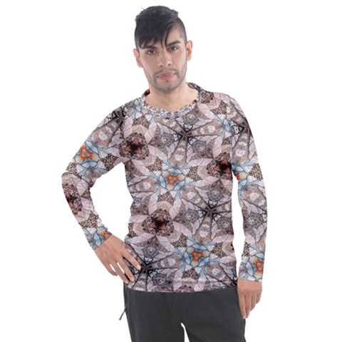 Digital Illusion Men s Pique Long Sleeve Tee by Sparkle