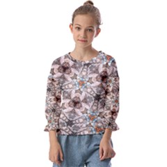 Digital Illusion Kids  Cuff Sleeve Top