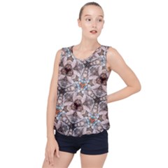 Digital Illusion Bubble Hem Chiffon Tank Top by Sparkle