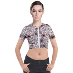 Digital Illusion Short Sleeve Cropped Jacket by Sparkle