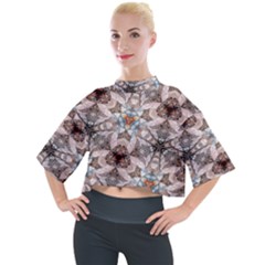 Digital Illusion Mock Neck Tee by Sparkle