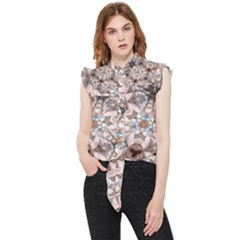 Digital Illusion Frill Detail Shirt by Sparkle