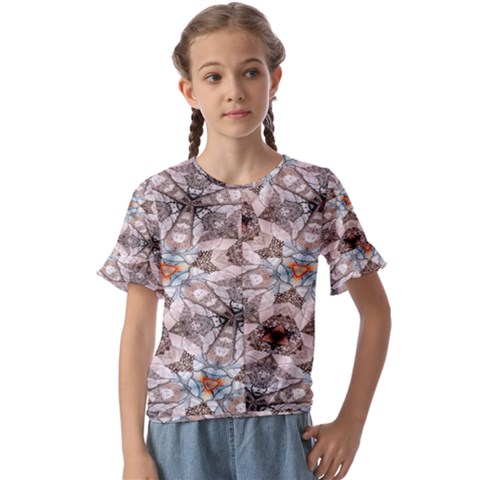 Digital Illusion Kids  Cuff Sleeve Scrunch Bottom Tee by Sparkle