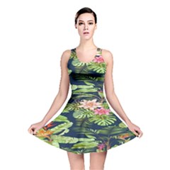 Flowers Pattern Reversible Skater Dress by Sparkle