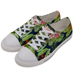 Flowers Pattern Women s Low Top Canvas Sneakers by Sparkle