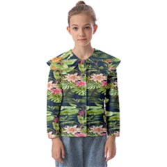 Flowers Pattern Kids  Peter Pan Collar Blouse