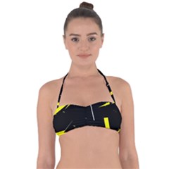 Abstract Pattern Halter Bandeau Bikini Top by Sparkle