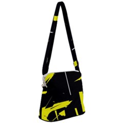 Abstract Pattern Zipper Messenger Bag by Sparkle