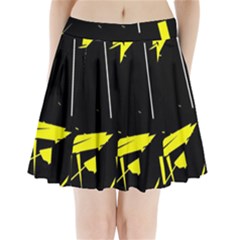 Abstract Pattern Pleated Mini Skirt by Sparkle