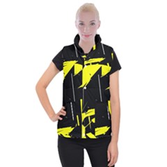 Abstract Pattern Women s Button Up Vest by Sparkle