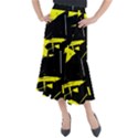 Abstract Pattern Midi Mermaid Skirt View1