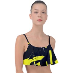 Abstract Pattern Frill Bikini Top by Sparkle