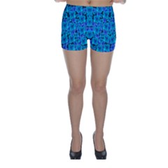 Blue In Bloom On Fauna A Joy For The Soul Decorative Skinny Shorts by pepitasart